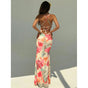 Womens Backless Strappy Fishtail Long Dress