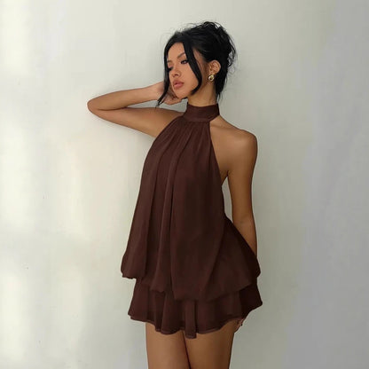 Halter Neck Backless Summer Dress